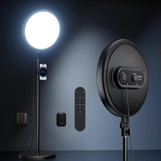 Large Ring Light with 79 Inch Stand Dimmable LED Light with Phone Holder
