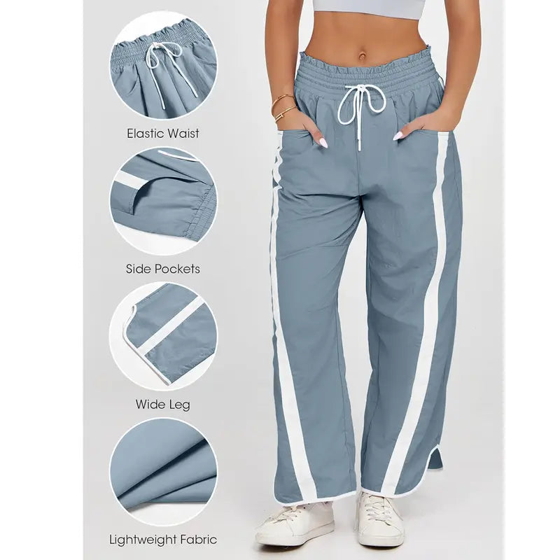 Women's Lightweight Quick Dry Barrel Pants Travel, Hiking & Workout Pants with Pockets